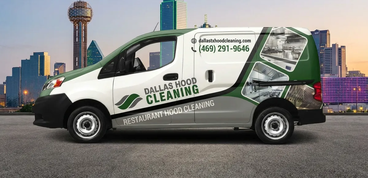 Dallas hood cleaning service van for restaurant and commercial kitchen exhaust cleaning