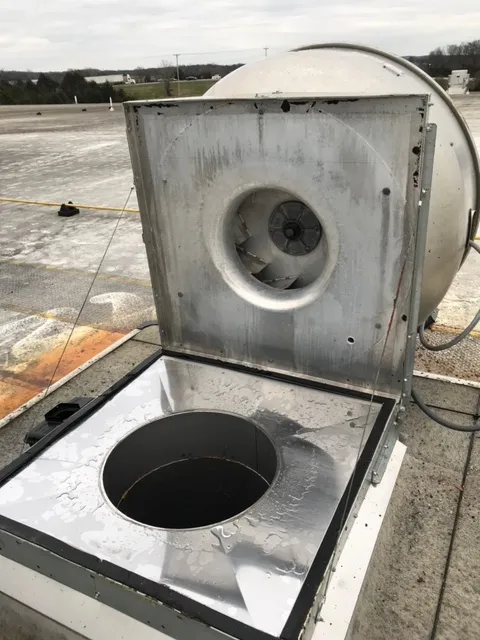 McKinney hood cleaning technician servicing a commercial kitchen exhaust system